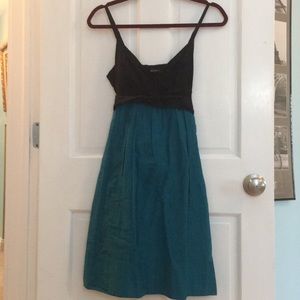 Black and teal dress